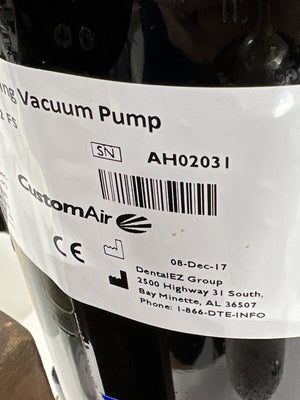 DentalEZ Dental Vacuum Pump CV-102-FS 2HP  Powerful!! - HUBdental.com