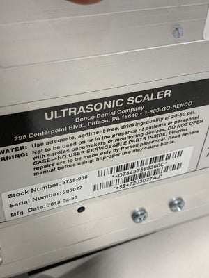 Benco Iris Ultrasonic Scaler 30K S/n 203027. Clean & Powerful - HUBdental.com