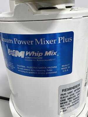 Whip Mix Vacuum Power Mixer Plus & Plaster, Stone, Alginate Combination Unit