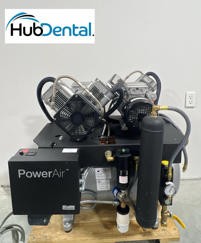 Midmark PowerAir P52 Oil-less Air Compressor 5-7 User - MFG 2020 Low 869 Hours