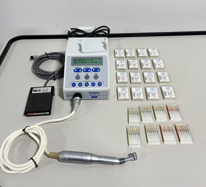 Dentsply Tulsa Dental AEU-25 Aseptico Dental Endo Motor with Handpiece & Files!!