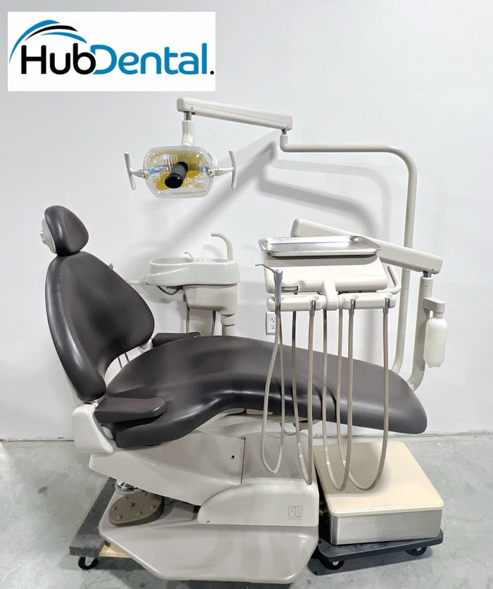 ADEC 1040 Dental Chair, Radius Delivery, Cuspidor, Asst’s Pkg & Light. Clean!!!