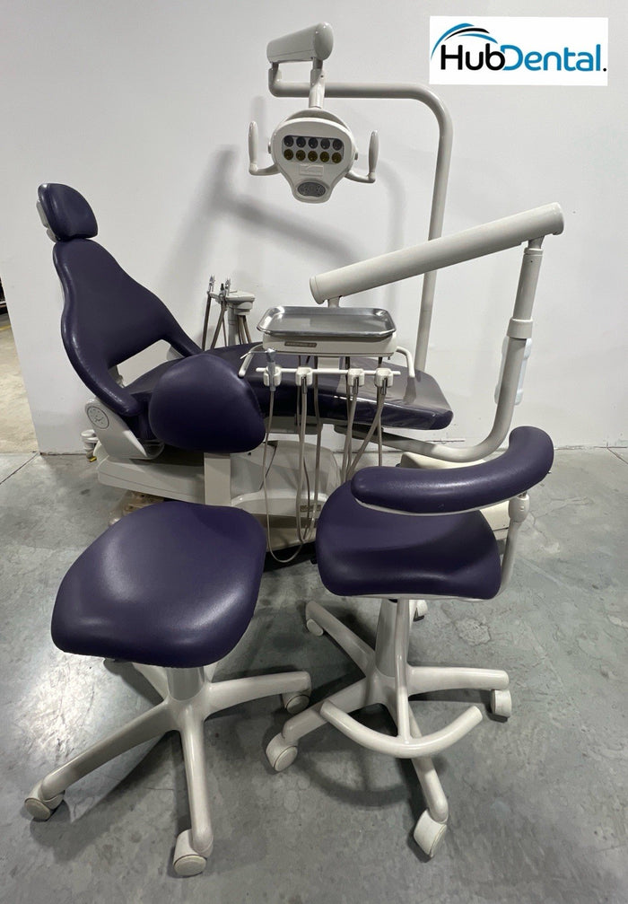 Midmark UltraTrim Dental Chair Package Radius Delivery with LED Light & Stools.