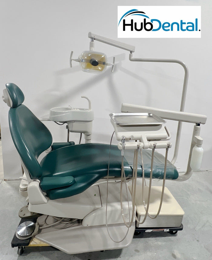 ADEC 1040 Dental Chair, Radius Delivery, Cuspidor, Asst’s Pkg & Light. Clean!!!