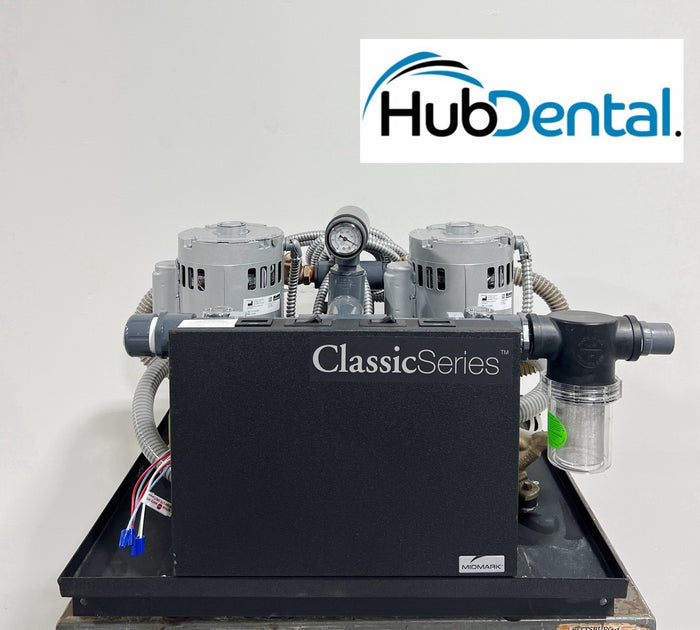 Midmark CV6R Vacuum Pump 2 x 1.25 hp Motors  230v  S/n V2163483 Low Hours. Clean