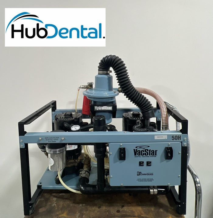 Air Techniques VacStar 50H Dual Head Dental Vacuum Pump. Clean & Powerful!!