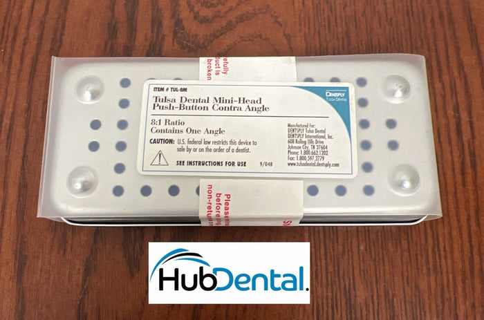Dentsply TUL-8M 8:1 Ratio Endo HandPiece Mini Head Push Button Contra Angle NEW