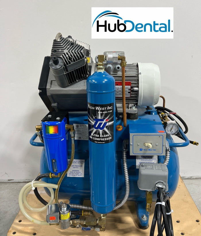 Tech West Dental Air Compressor Oil-Free Model ACO2S1 Works Great!! Quiet!!