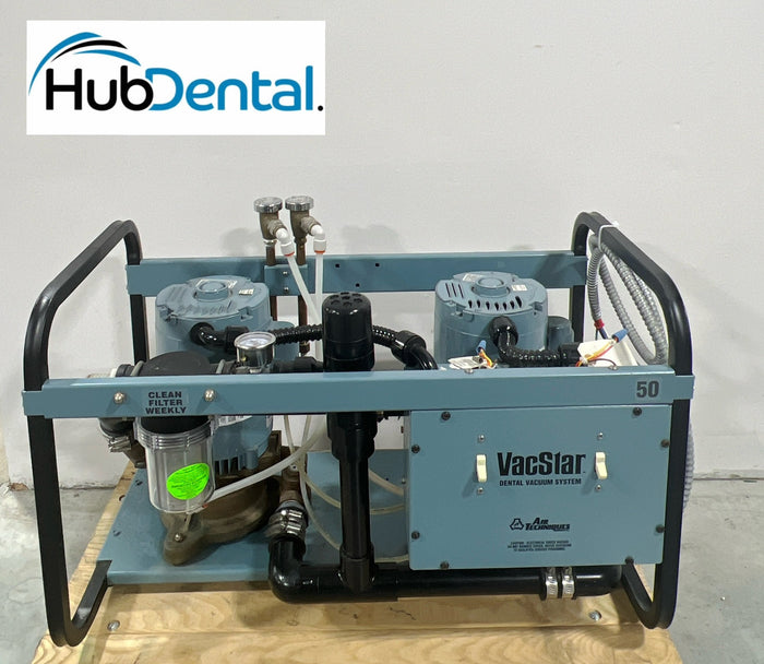 Air Techniques VacStar 50 Dual Head Dental Vacuum Pump. Clean & Powerful!!