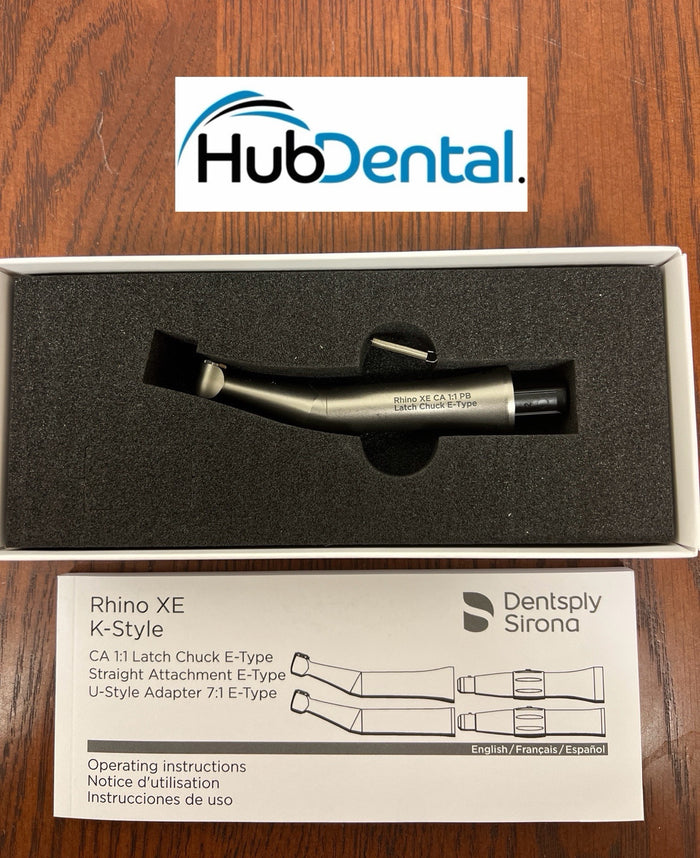 Dentsply Sirona Midwest Rhino XE Contra Angle 1:1 PB Latch Chuck E-Type S/n 2199