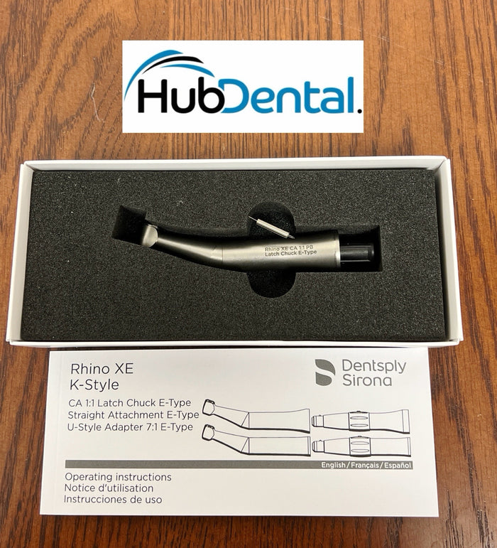 Dentsply Sirona Midwest Rhino XE Contra Angle 1:1 PB Latch Chuck E-Type S/n 2198