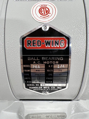 HANDLER RED WING 26A BENCH LATHE 1/4 HP - Excellent S/n 9498406 - HUBdental.com