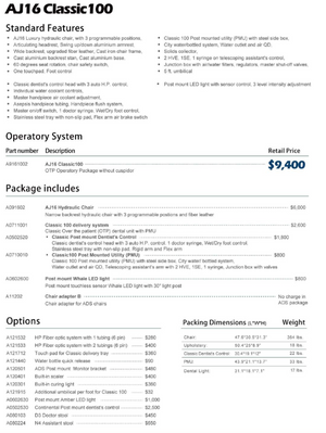 Dental Chair Patient Chair, Delivery Unit, LED Light and Assistants PKG ADS *NEW - HUBdental.com
