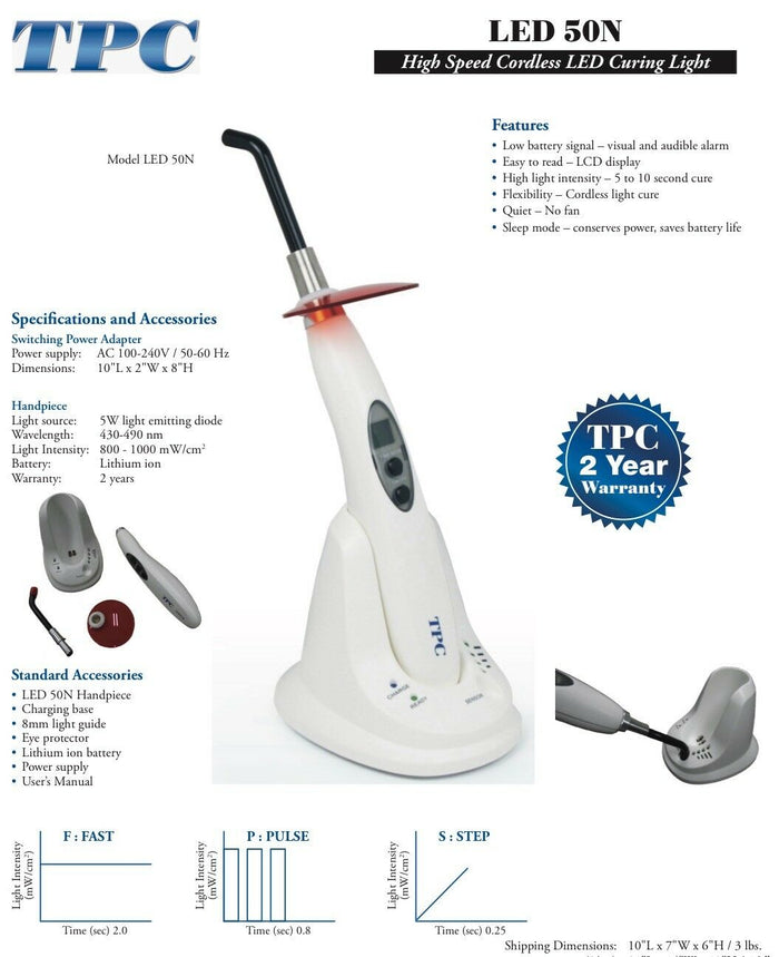 Cordless LED Curing Light LED-50N TPC Advanced Dental