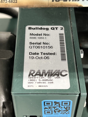 RamVac Bulldog QT 2 Dental Dry-Vacuum System w/ 15 gallon Otter Tank - HUBdental.com