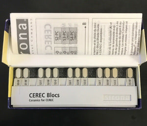 Sirona CEREC Blocs Shade Guide Ceramics for CEREC Color Scheme - HUBdental.com