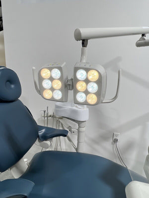 Dental EZ J/V  Dental Chair, Delivery Unit, LED Light & Asst’s Pkg. Clean!