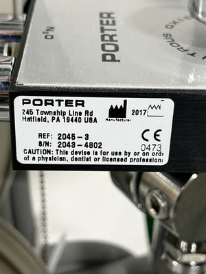 Porter MXR Nitrous Oxide Flowmeter Mfg Date 2018  with Porter 4 Tank Stand NICE! - HUBdental.com